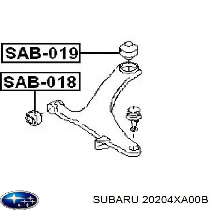 Compre 20204XA00B Subaru Bloco silencioso dianteiro do braço oscilante inferior