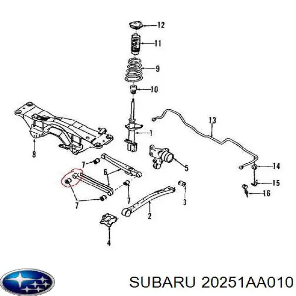 Bloco silencioso interno traseiro de braço oscilante transversal Subaru 20251AA010 preço, a partir de 6,82 USD