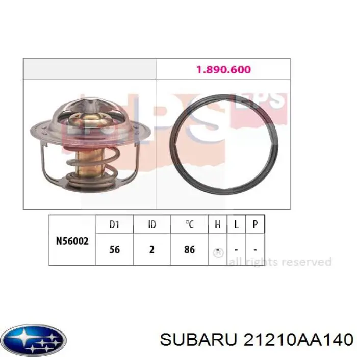 21210AA140 Subaru Termostato