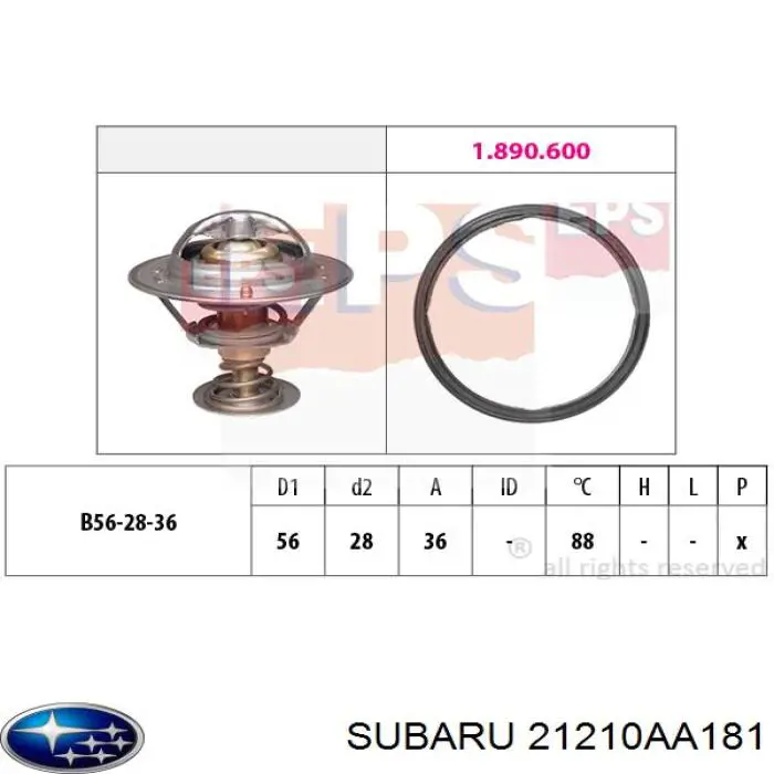 Termostato Subaru 21210AA181 preço, a partir de 13,21 USD