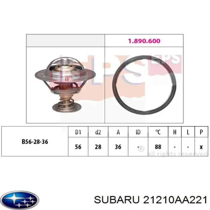 21210AA221 Subaru Termostato
