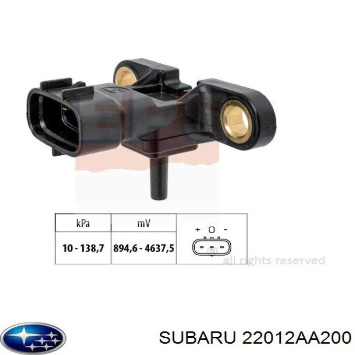 Sensor de pressão no coletor de admissão, MAP Subaru 22012AA200 preço, a partir de 46,05 USD