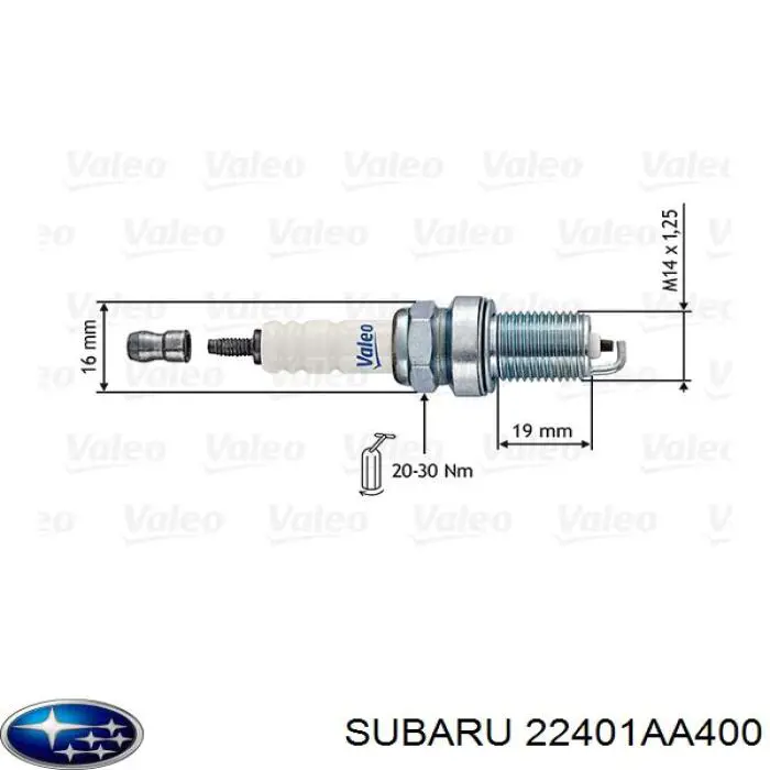 Vela de ignição Subaru 22401AA400 preço, a partir de 30,49 USD