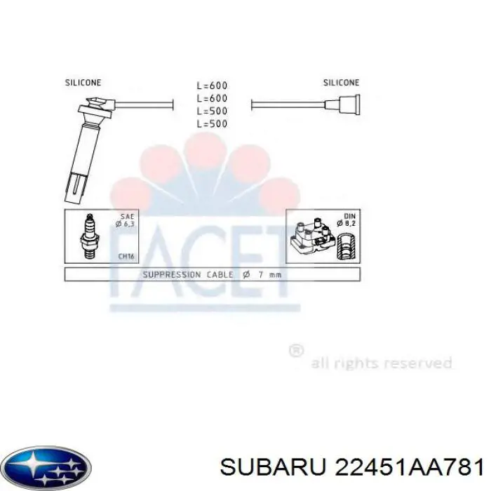 Fios de alta voltagem, kit Subaru 22451AA781 preço, a partir de 37,59 USD