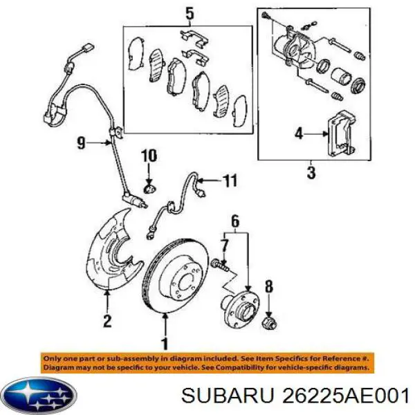26225AE000 Subaru 