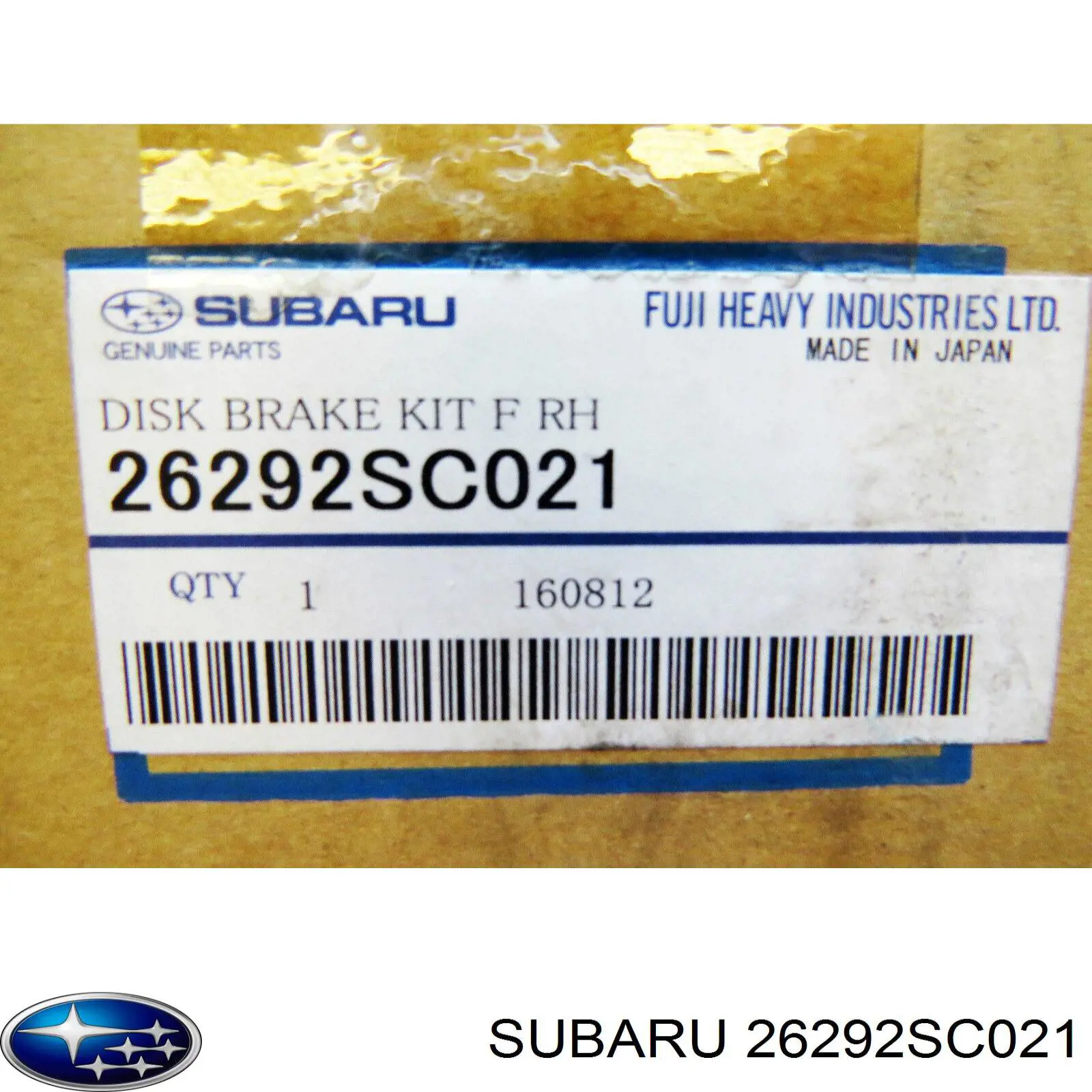 Compre 26292SC021 Subaru Suporte do freio dianteiro direito