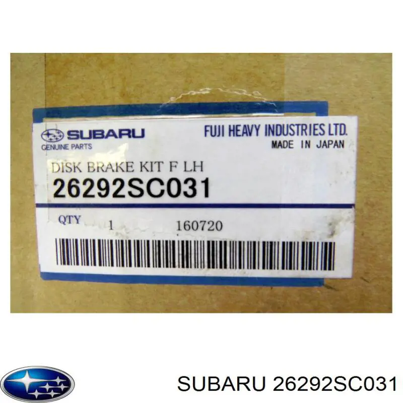 Suporte do freio dianteiro esquerdo Subaru 26292SC031 preço, a partir de 78,45 USD
