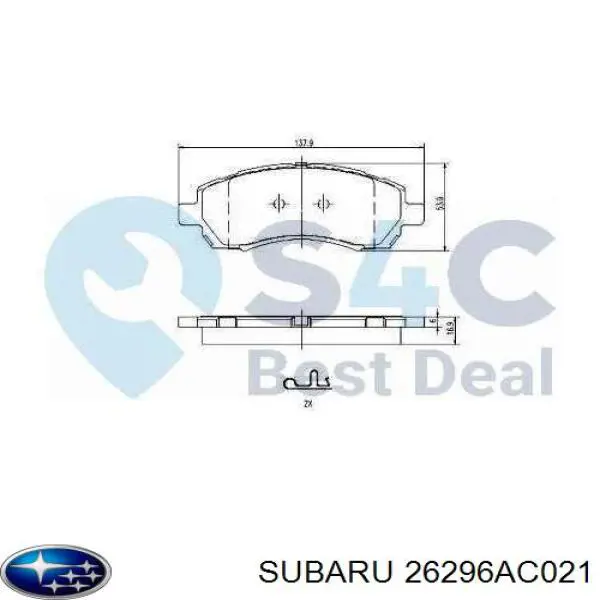 Compre 26296AC021 Subaru Sapatas do freio dianteiras de disco