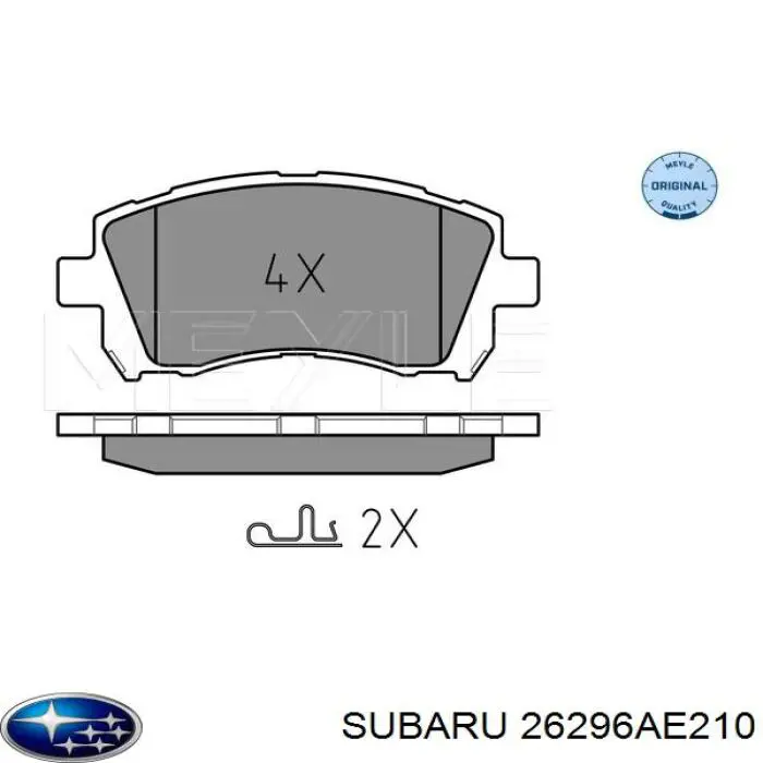 Compre 26296AE210 Subaru Sapatas do freio dianteiras de disco
