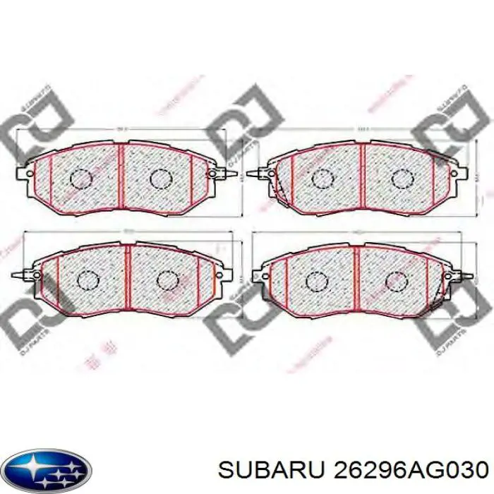 Compre 26296AG030 Subaru Sapatas do freio dianteiras de disco