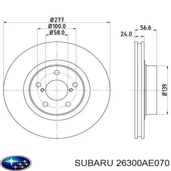 Compre 26300AE070 Subaru Disco do freio dianteiro