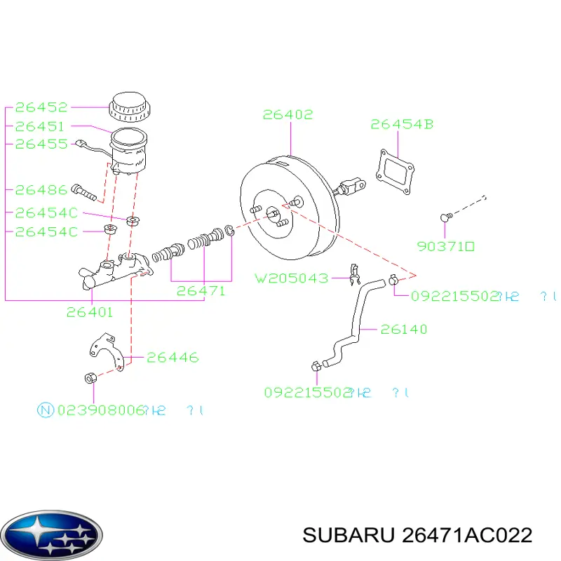  Subaru 26471AC020 preço, a partir de  USD