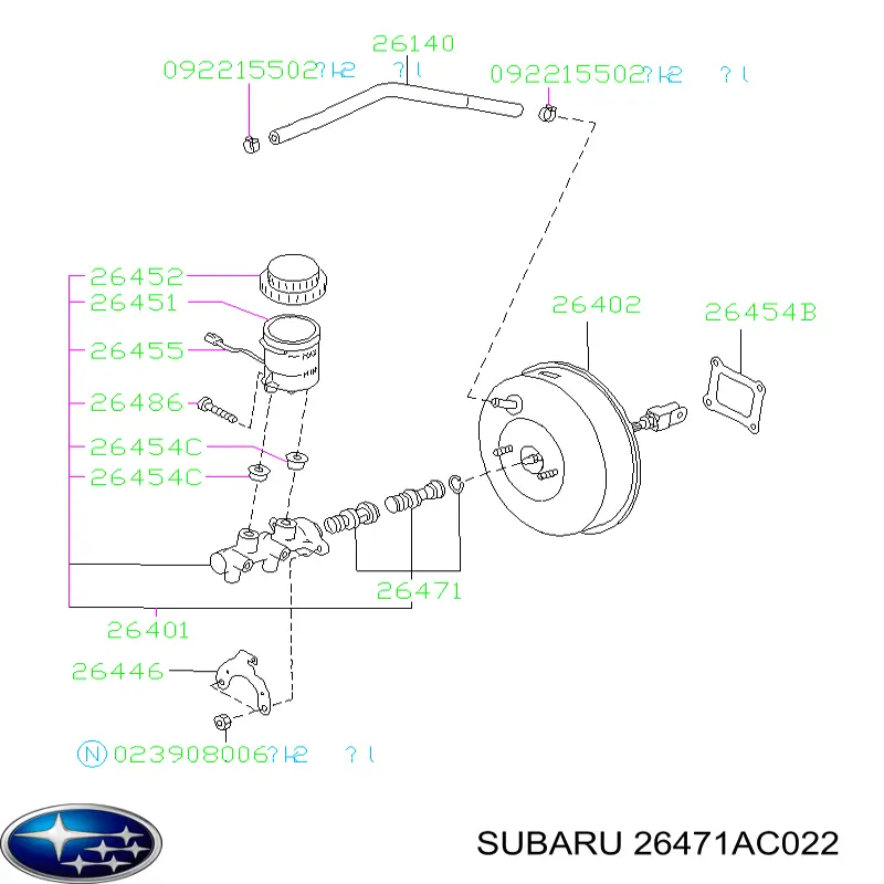 26471AC020 Subaru 