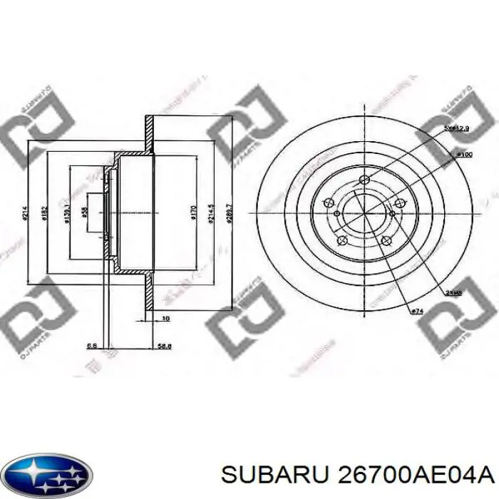 Compre 26700AE04A Subaru Disco do freio traseiro