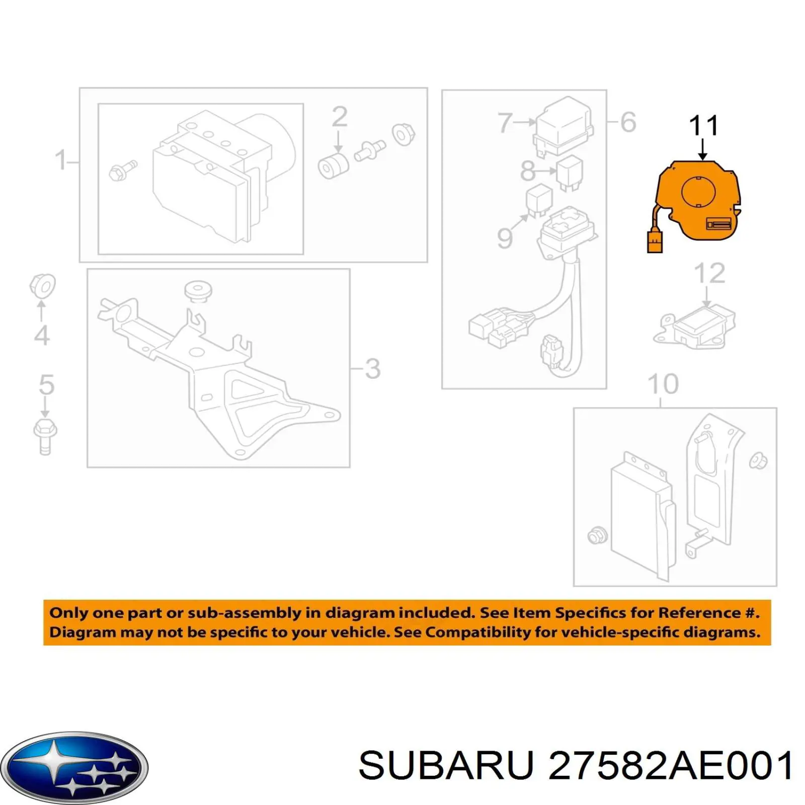 Sensor do ângulo de viragem do volante de direção para Subaru Forester II S11, SG