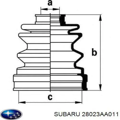 Bota de proteção interna de junta homocinética do semieixo dianteiro Subaru 28023AA011 preço, a partir de 10,38 USD