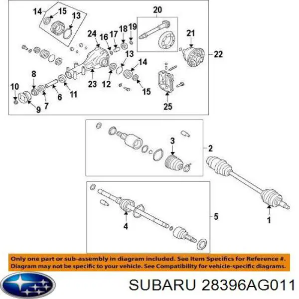 Bota de proteção externa de junta homocinética do semieixo dianteiro Subaru 28396AG011 preço, a partir de 13,02 USD