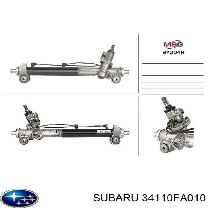 Cremalheira da direção Subaru 34110FA010 preço, a partir de 301,75 USD