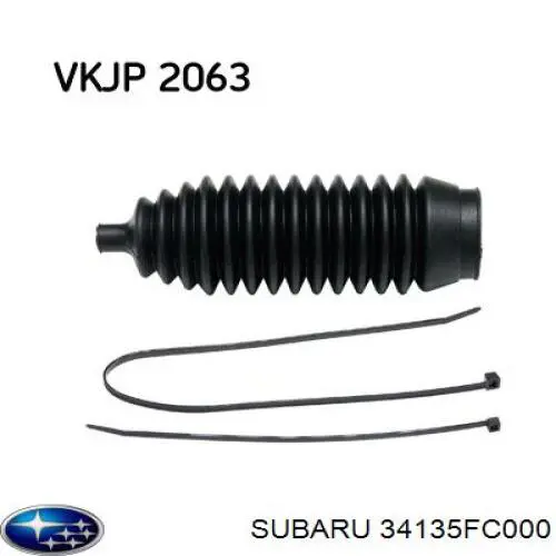Compre 34135FC000 Subaru Bota de proteção do mecanismo de direção (de cremalheira)