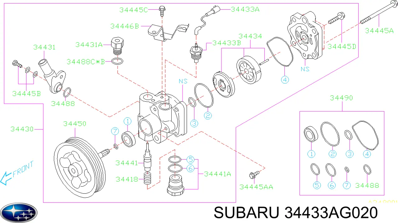  Subaru 34433AG020 preço, a partir de  USD