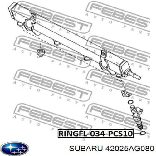 42025AG080 Subaru Anel (arruela) do injetor de ajuste