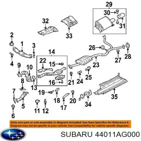 Vedante de tubo de admissão do silenciador Subaru 44011AG000 preço, a partir de 10,52 USD