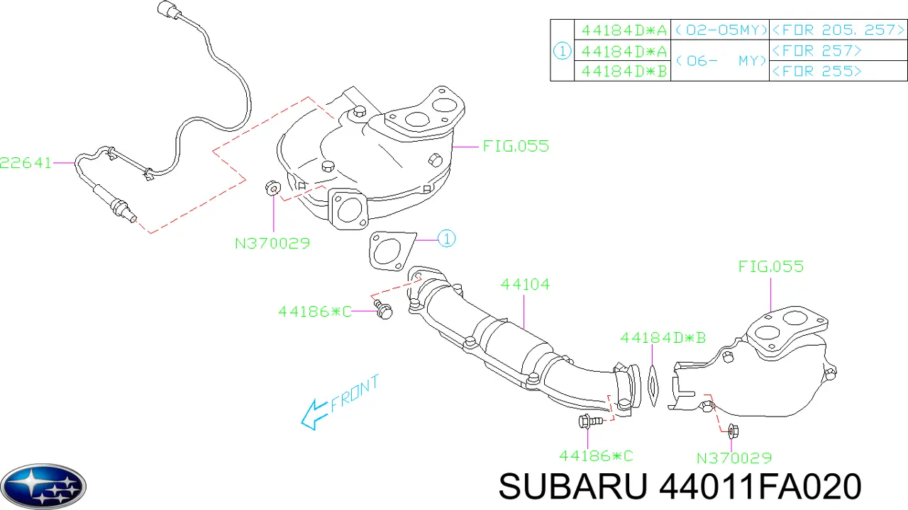 Vedante de tubo de admissão do silenciador Subaru 44011FA020 preço, a partir de 7,13 USD