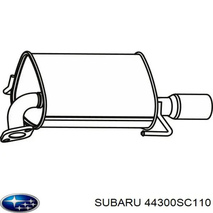 Compre 44300SC110 Subaru Silenciador, parte traseira