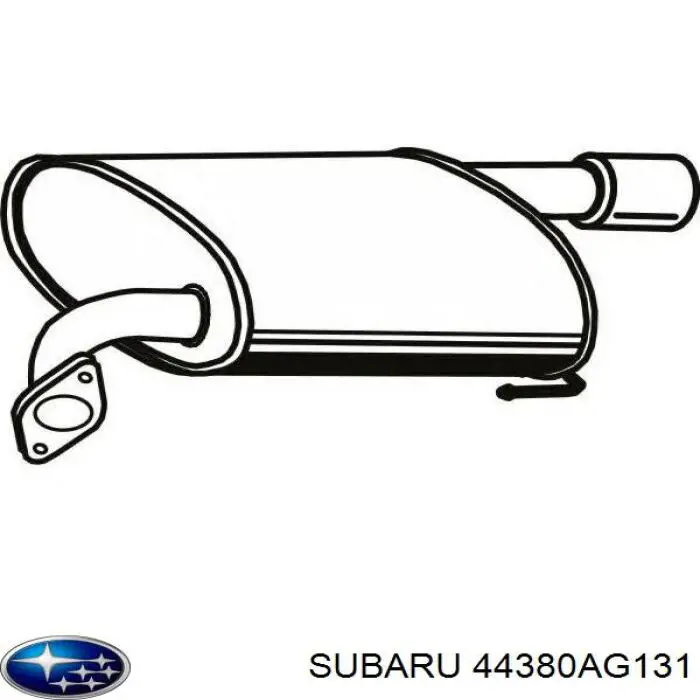 Silenciador, parte traseira Subaru 44380AG131 preço, a partir de 127,31 USD