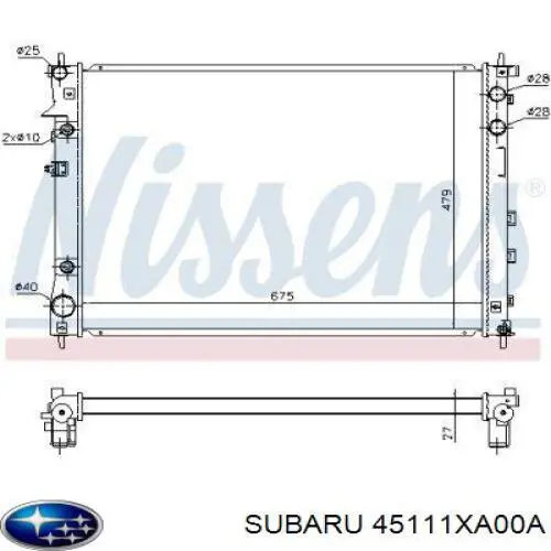 Radiador de esfriamento de motor Subaru 45111XA00A preço, a partir de 220,66 USD