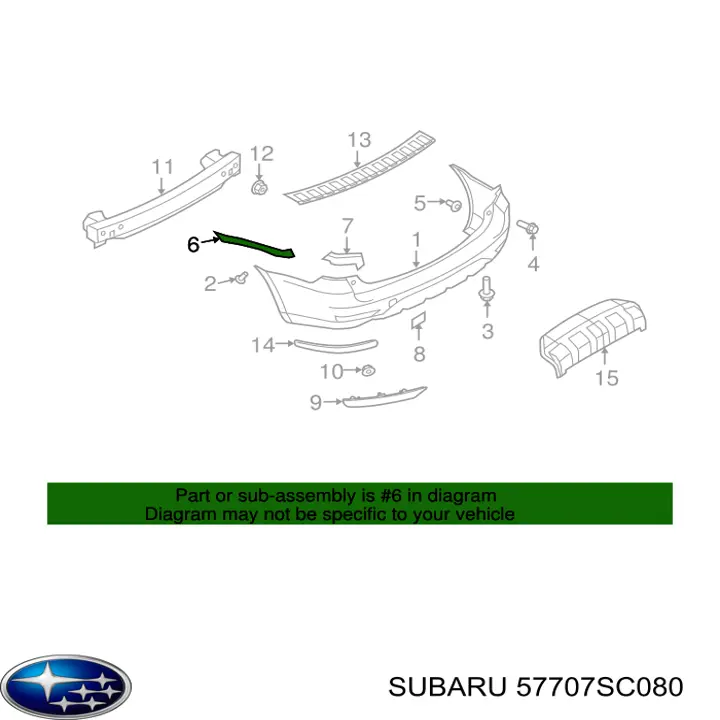Consola direita do pára-choque traseiro externo Subaru 57707SC080 preço, a partir de 11,38 USD