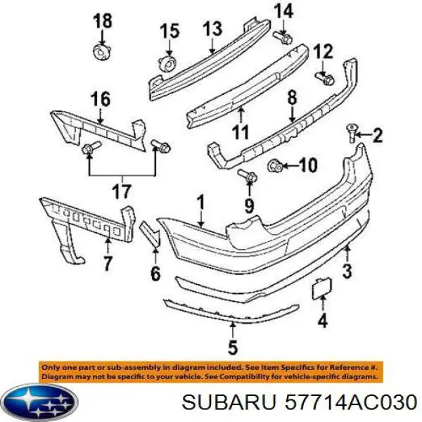  Subaru 57714AC030 preço, a partir de 5,54 USD
