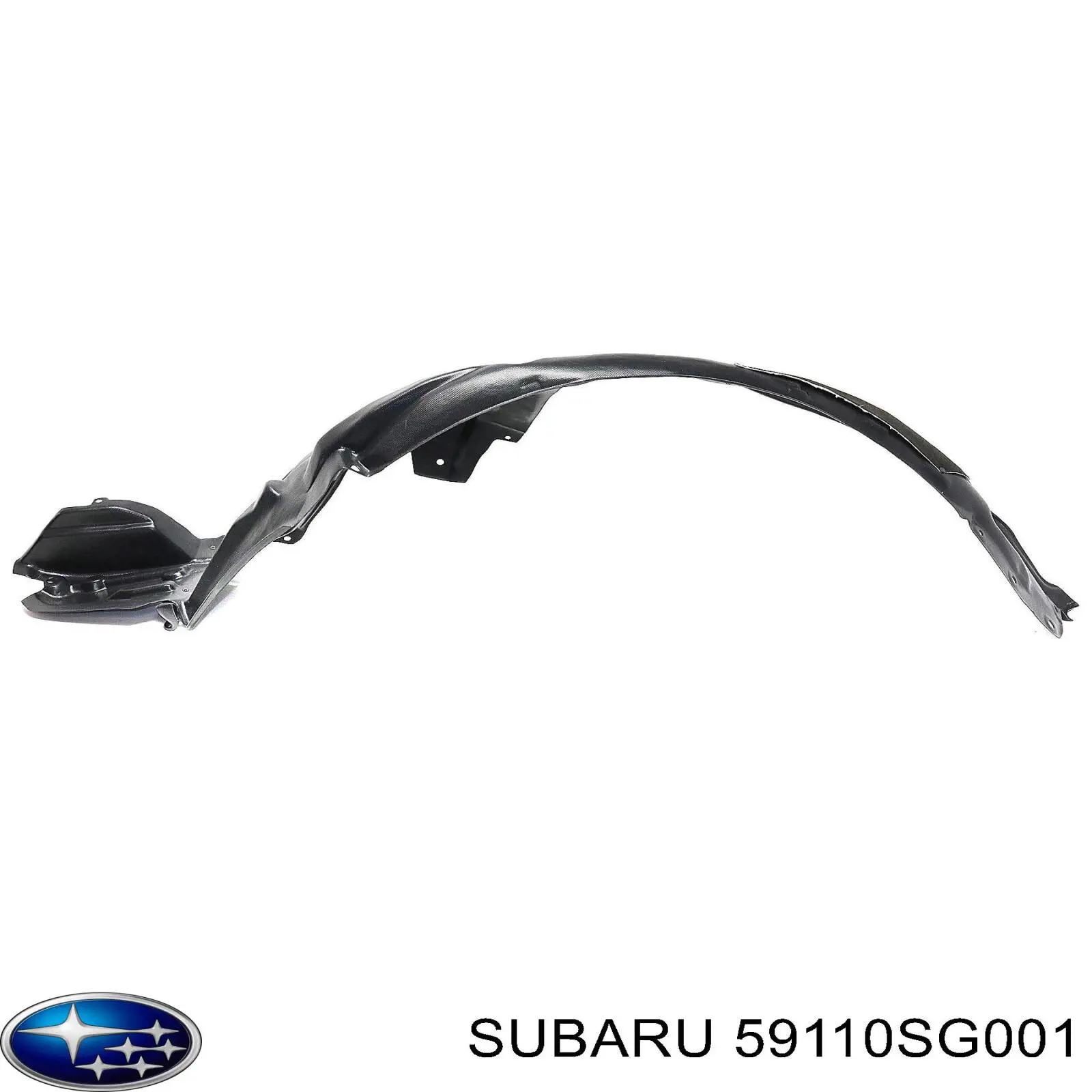 59110SG001 Subaru Guarda-barras direito do pára-lama dianteiro