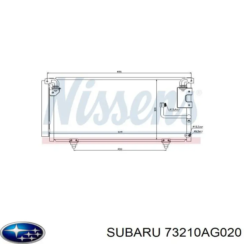 73210AG020 Subaru Radiador de aparelho de ar condicionado
