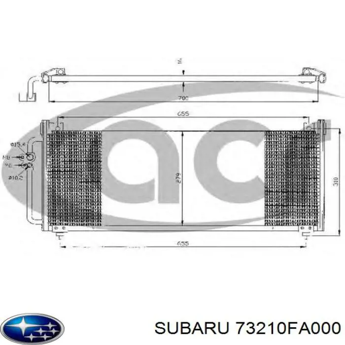 Radiador de aparelho de ar condicionado 94364 Nissens