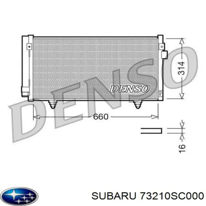 Radiador de aparelho de ar condicionado Subaru 73210SC000 preço, a partir de 110,67 USD