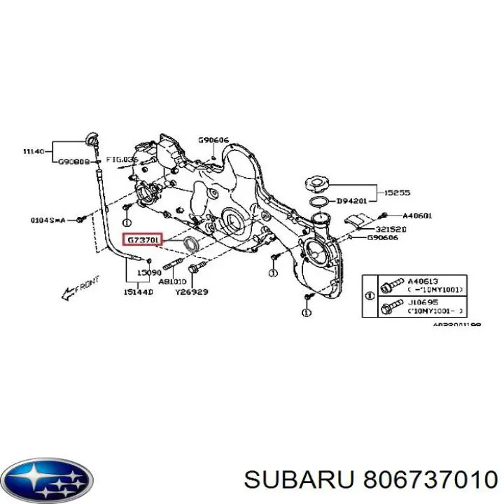 Vedação dianteira de cambota de motor Subaru 806737010 preço, a partir de 11,82 USD