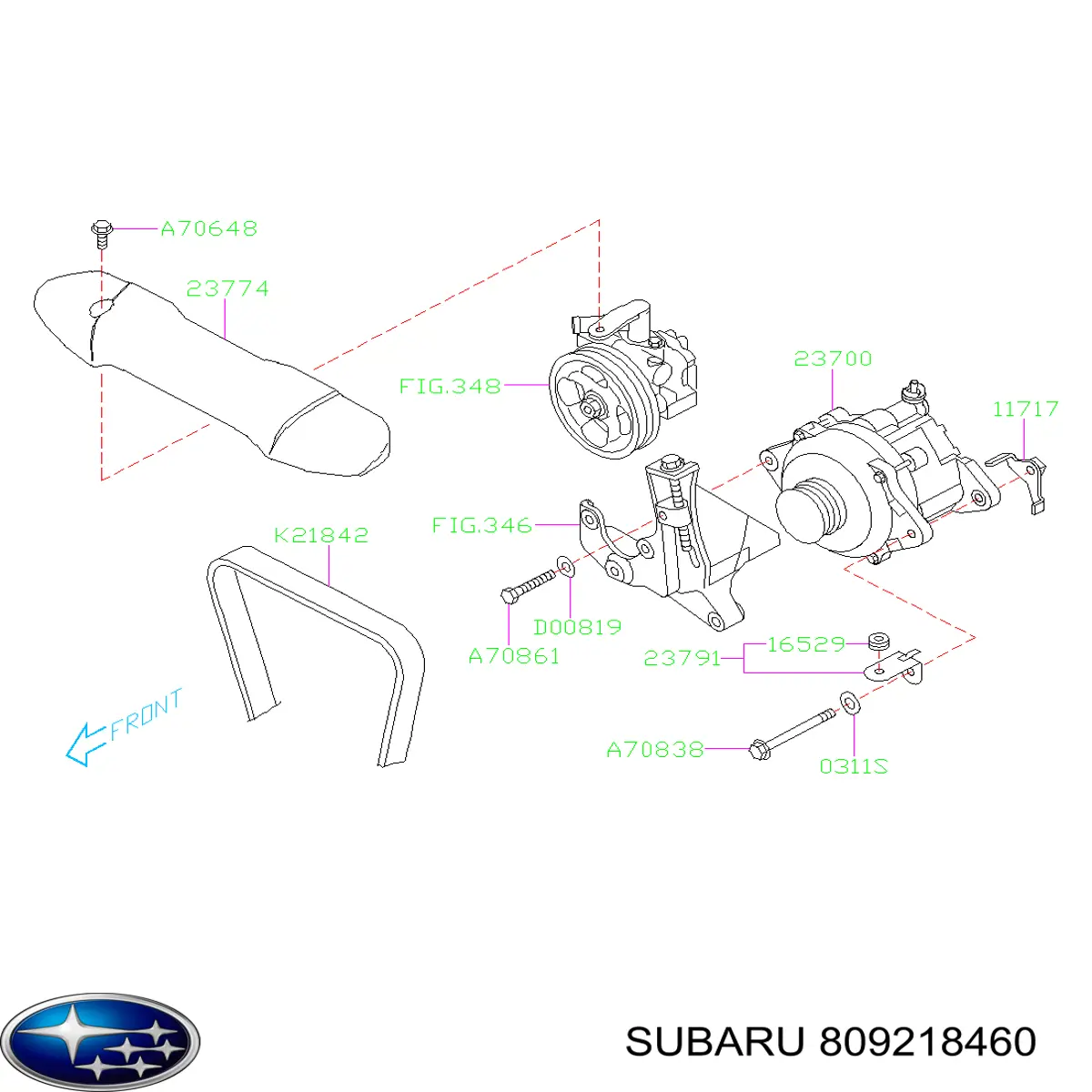 Correia dos conjuntos de transmissão Subaru 809218460 preço, a partir de 6,86 USD