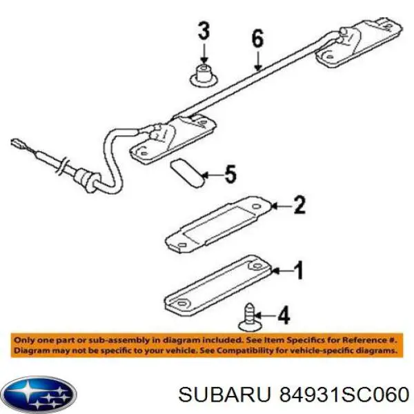 Caixa da luz de fundo de matrícula Subaru 84931SC060 preço, a partir de 74,02 USD