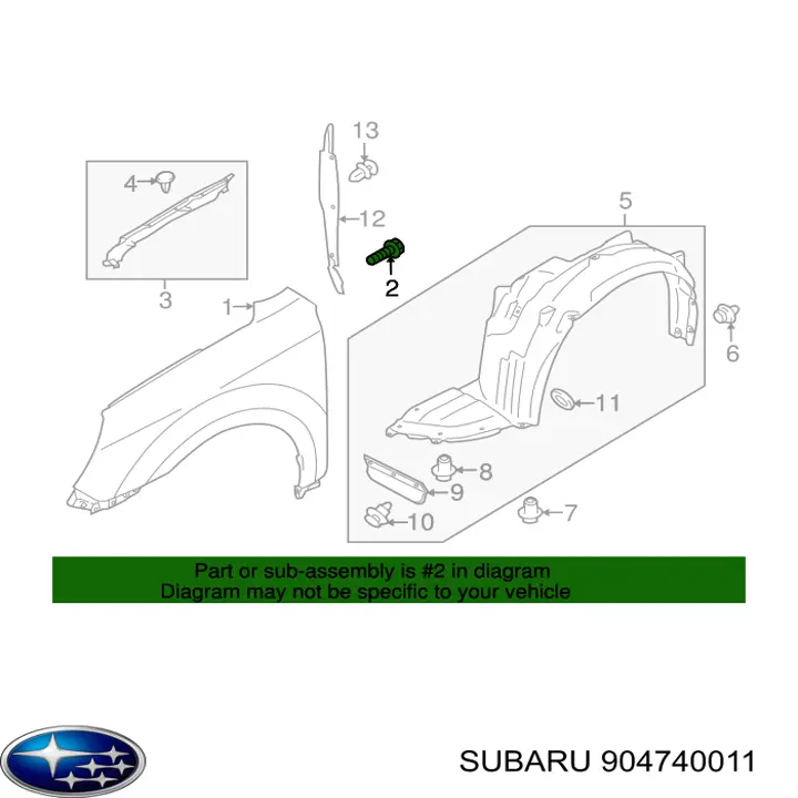 904740011 Subaru 