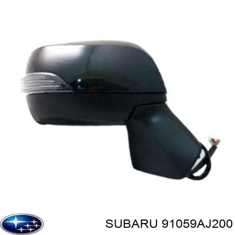 91059AJ200 Subaru Placa sobreposta (tampa) do espelho de retrovisão direito