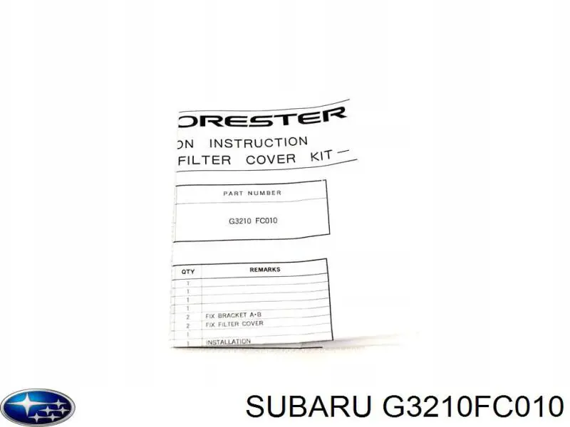 Filtro de salão Subaru G3210FC010 preço, a partir de 108,11 USD