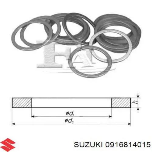 0916814015 Suzuki Vedante de rolha de panela de motor