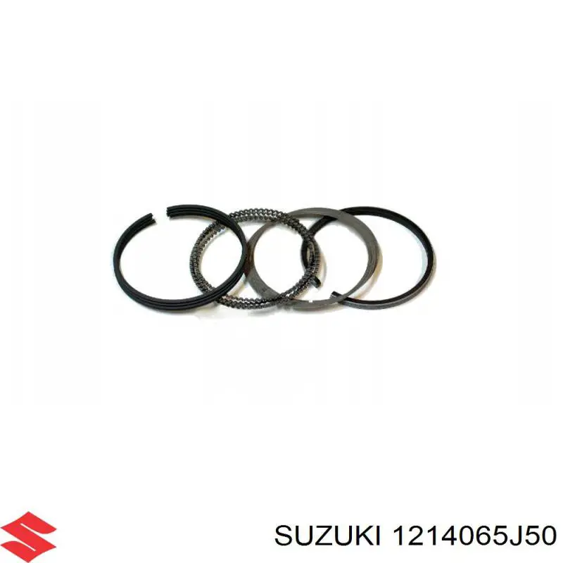 1214065J50 Suzuki Anéis do pistão para 1 cilindro, 2ª reparação ( + 0,50)