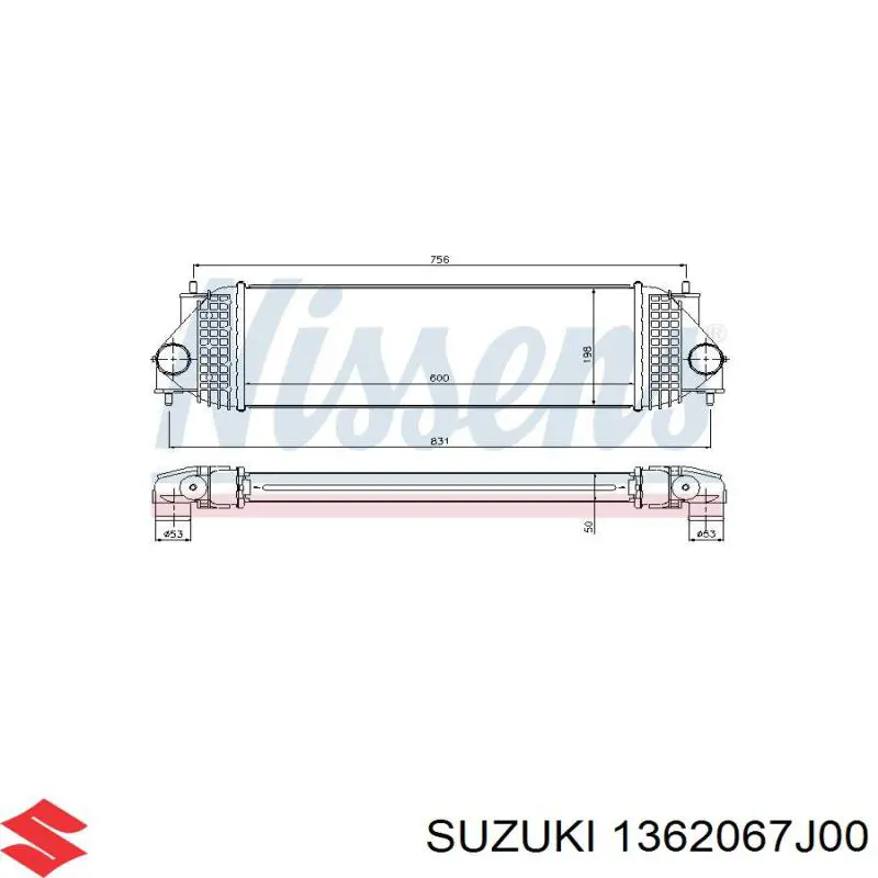 Radiador de intercooler Suzuki 1362067J00 preço, a partir de 153,32 USD