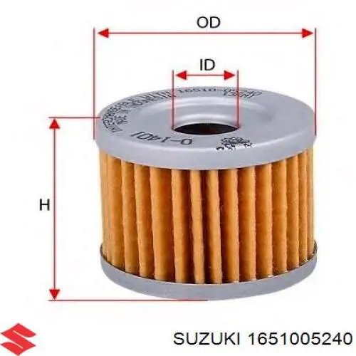 Compre 1651005240 Suzuki Filtro de óleo