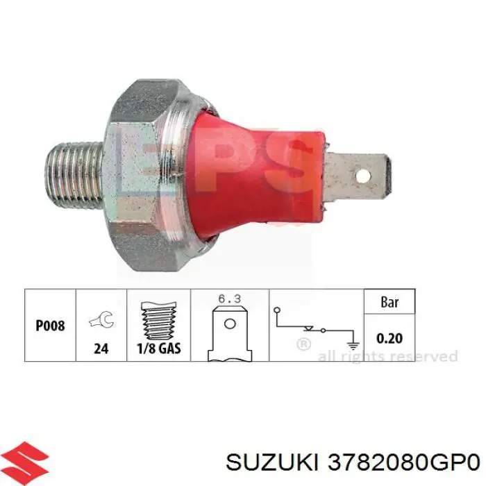 3782080GP0 Suzuki Sensor de pressão de óleo