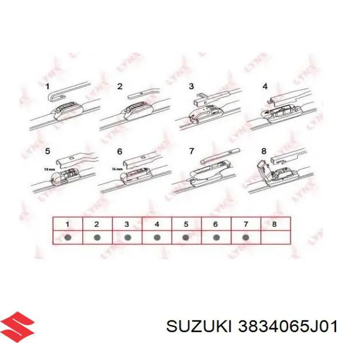 Compre 3834065J01 Suzuki Limpa-pára-brisas do pára-brisas de passageiro