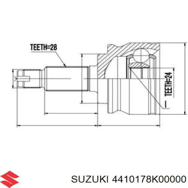 4410178K00000 Suzuki Semieixo (acionador) dianteiro direito