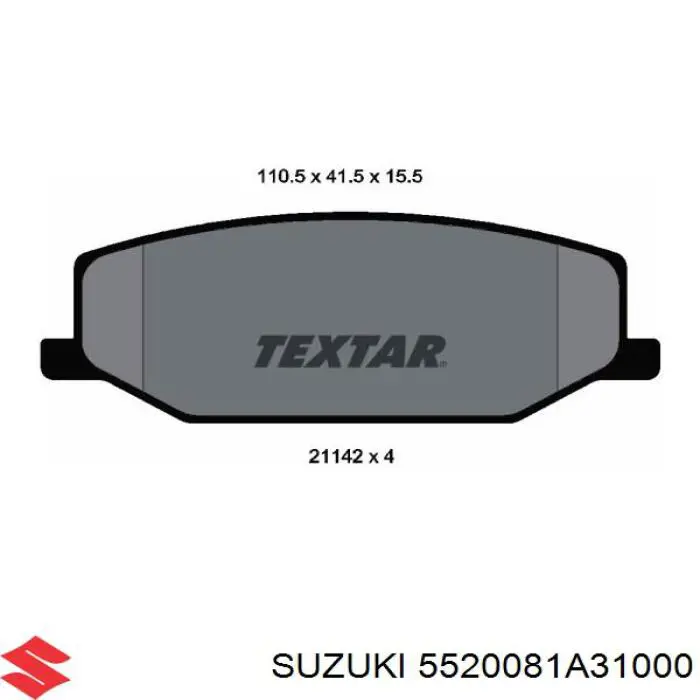 Compre 5520081A31000 Suzuki Sapatas do freio dianteiras de disco